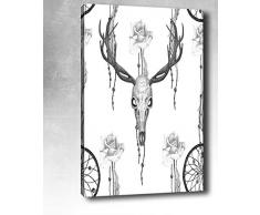 Bonamaison Peinture sur toile, multicolore, 70 x 100 cm - Conçu et fabriqué en Turquie