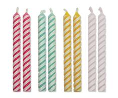 PME CA029 Lot de 24 Bougies, Plastique, Multicolore, 0,5 x 0,5 x 5,9 cm