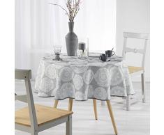 charme & douceur nappe ronde (0)180cm anais anthracite