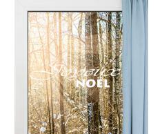 Ambiance-Live christ13-Joeux-N-fr_white Stickers adhésifs Noël, Vinyle, Modèle 6, 70 x 50 cm