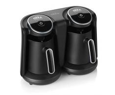 Arzum OK006-K OK006 OKKA Minio Duo Cafetière turque 8 tasses de café en une seule fois, en plastique, noir
