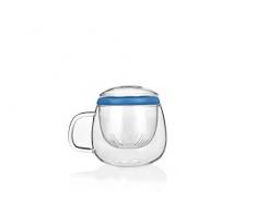 Tea Soul B6021829 Tasse avec Infuser Verre Bleu 500 ml