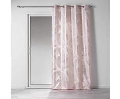douceur dintÃ©rieur rideau a oeillets 140x260 cm polyester metallise veggy rose/or rose