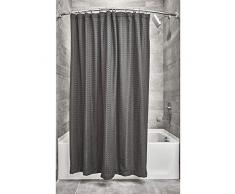 iDesign rideau douche, rideau de bain chic 183,0 cm x 183,0 cm en polyester, gris foncé