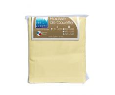 Nuit des Vosges 2096644 Cotoval Housse de Couette Uni Coton Ecru 240 x 260 cm