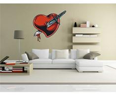 pinkelephant Autocollant Mural Misc2-hearts24 â Crazy Terrifiant CÅur â Sticker Mural 70 x 66 cm