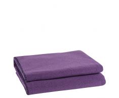 Zoeppritz since 1828 Plaid en Polyester Viscose, 490 Aubergine, 160x200cm