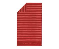 Marc OPolo Saburo Beach Towel Serviettes de Bain, 100% Coton Velours, Red, 100 cm x 180 cm