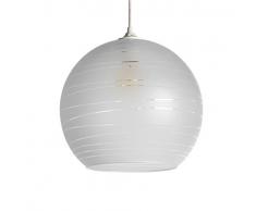 Luminaire Shadow blanc, suspension verre, 75 W, blanc, ø 35 x H 30 cm