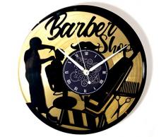 Instant Karma Clocks Horloge Murale en Vinyle Double LP 33 Tours Instant Karma IdÃ©e Cadeau Vintage Barbe Coiffure Salon BeautÃ© Barbier Shop (Or) Silencieux