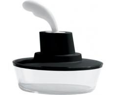 Alessi Asg13 B Ship Shape RÃ©cipient en RÃ©sine Thermoplastique, Noir avec Spatule en Acier Inoxydable 18/10