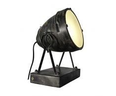 Brilliant 93685/06 Lampe Ã Poser, Metal/Verre, Noir