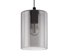 Eglo CADAQUES 1 Suspension 40 W Noir Transparent