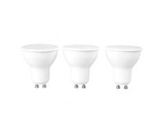 Cogex 494519 Set de 3 Ampoule LED GU10 3W Eco, Plastique, W, Blanc