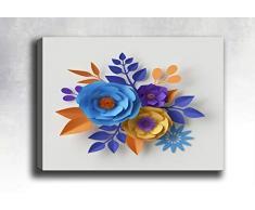 Bonamaison Peinture sur toile, multicolore, 70 x 100 cm - ConÃ§u et fabriquÃ© en Turquie