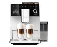 Melitta Machine à Café et Boissons Chaudes Automatique, Moulin silencieux, 10 spécialités de café, Réservoir à Lait inclus, Ecran couleur TFT tactile, CI Touch, Argent , F630-101
