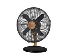 Cecotec Ventilateur de Table ForceSilence 560 WooDesk. 4 Pales de 12 (30 cm) de DiamÃ¨tre, Oscillant , 3 Vitesses, Moteur en Cuivre, Finition Noir et Effet Bois , 45 W.