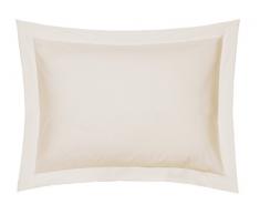 Blanc des Vosges Uni 57 Fils Taie, Coton, Coquille, 50 x 75 cm