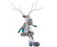 WeRChristmas Figurine de Renne Assis Multicolore 42 cm