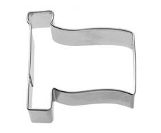 Birkmann 1010691110 Emporte-pièce en Forme de Drapeau, Plastique, Gris, 5 x 3 x 2 cm