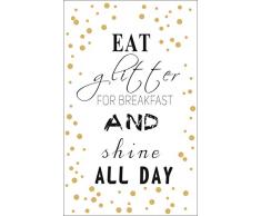 Rayher 60958000 Motifs autocollants déco Glitter, noir/or