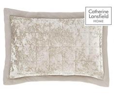 Catherine Lansfield Lot de 2Â Housses de Coussin dÃ©coratives en Velours Ã©crasÃ© Polyester Beige, Polyester, Naturel, 29 x 8 x 29 cm