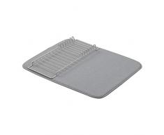 AmazonBasics Ãgouttoir - 40,6 x 47,7Â cm - Gris anthracite/Nickel, avec 2 tapis