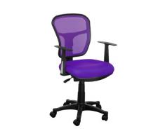 Premier Housewares 2403385 Chaise de Bureau Grillage avec des Bras Violet