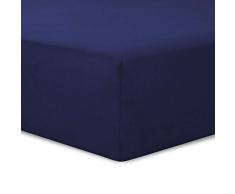 VISION du cot de la Nuit Drap housse, Bleu Marine, 90_x_190_cm