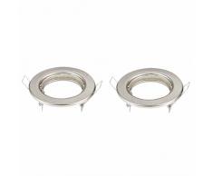 V-TAC SKU.3585 Coupelle Spot GU10 SATIN VT-778 x2, Plastique,et autre materiaux, Profondeur : 30 mm