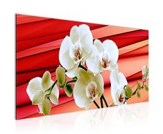 Tableau decoration murale Fleurs dorchidÃ©e - XXL Impression sur Toile Salon Appartment 1 Parties - prÃªt Ã accrocher - 202012a