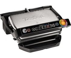 Tefal GC702D Opti Barbecue, 2000Â W, (Affichage automatique de la tempÃ©rature, 6Â programmes prÃ©rÃ©glÃ©s, inox noir/argent) ModÃ¨le Plus + commande via application edelstahl/schwarz