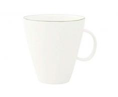 Canvas Home Ltd C37-MG-GR Lot de 4 tasses en porcelaine avec bord vert