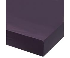Blanc des Vosges Uni Satin Drap housse Coton Cassis 90 x 200 cm bonnet de 30 cm
