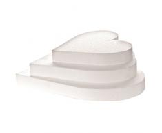 Decora en polystyrène en Forme de cÅur Sucette gâteau pour décoration, Blanc cassé, Polystyrène, Ecru, 50 x 5 cm