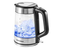 Ultratec 331400000251 BlueVita100 Bouilloire Electrique LED Acier Inoxydable/Verre Argent 1,7Â L 2200 W