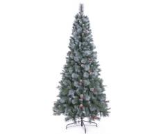 Festive Productions Sapin de Noël artificiel Virginia givré avec baies et pommes de pin 2,1 m