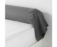 Douceur dIntérieur Actually Taie de Traversin, Polyester, Anthracite, 85 x 185 cm
