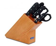 5 PiÃ¨ces de couteaux de qualitÃ© en pinienholzblock de arcos maitre serie