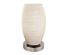 EGLO 97589 Lampe de table, Acier, E27, 40 W, Nickel Mat