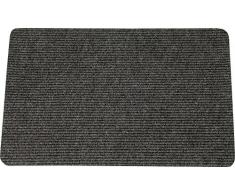 ID Mat Tapis Paillasson, Fibres polypropylÃ¨ne sur Semelle prÃ©coat, Gris, 40 x 60 cm