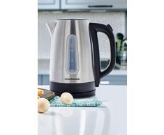 Aky, bouilloire, finition en acier, capacitÃ© 1.7L, Base pivotante, poignÃ©e isolÃ©e par la chaleur, indicateur Transparent et graduÃ©, veille automatique, 2200Â W, Silver