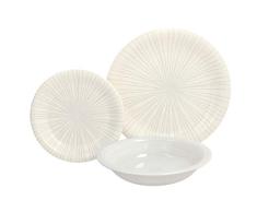 Tognana Lines Service de table 18Â piÃ¨ces Grey Line, Porcelaine, Gris