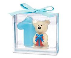 Club Green Ours en Peluche avec No. 1, Bleu, 80Â x 35Â x 70Â cm