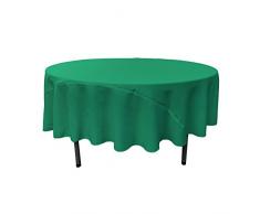 La Popeline de Lin Nappe Ronde, Polyester, Jade, 228,6Â cm