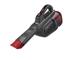 BLACK+DECKER BHHV315J-QW, Aspirateur à Main sans fil-12 V-Chargeur par Prise Jack-Prolongateur intégré, Rouge et Titanium, 500 ml, 20 W, 500 milliliters