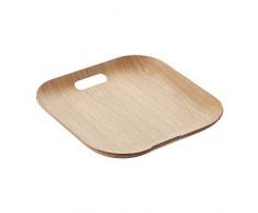 Une domo Pv-liv-1199Â Point-Virgule carrÃ© Plateau de service avec poignÃ©es Couleur 39Â x 39Â cm, bois, marron