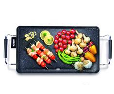 Jocca 5003P Planche grille 2000W avec finition pierre; Ideal pour viandes et lÃ©gumes, 2000 W, Noir