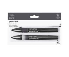 Winsor & Newton marqueur, NoirÂ + Blender, Set de 2