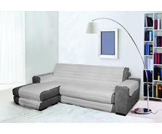 Trendy Waterproof housse de canapé Double-face avec chaiselongue, Gris, 290cm